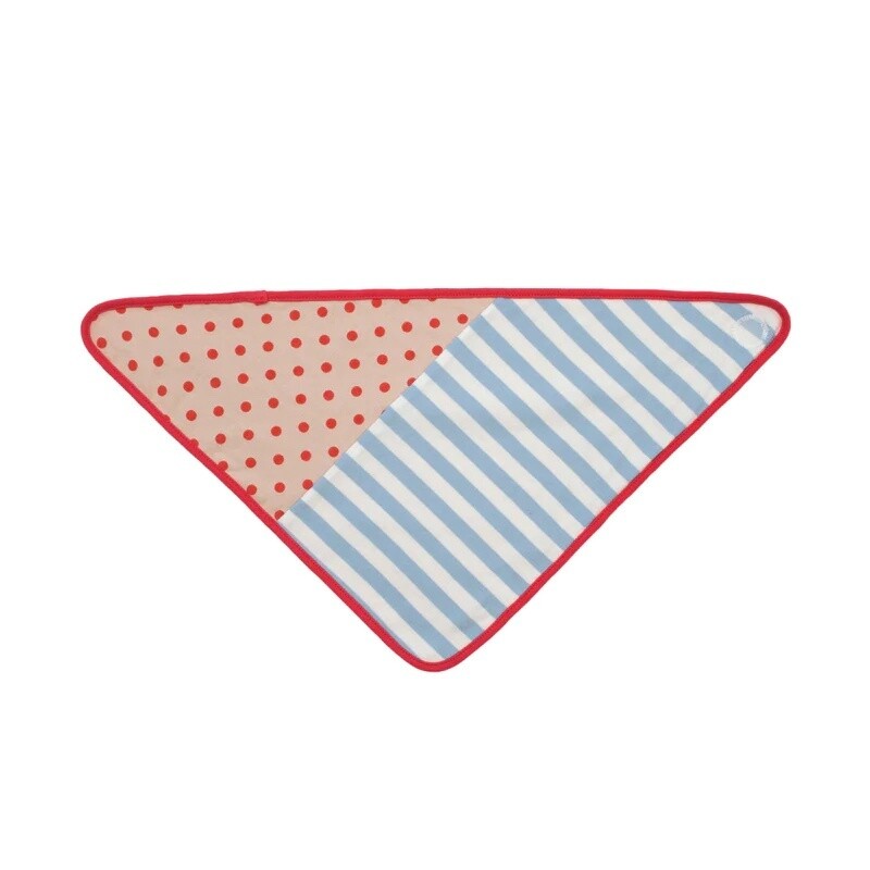 Blue stripes bandana bib