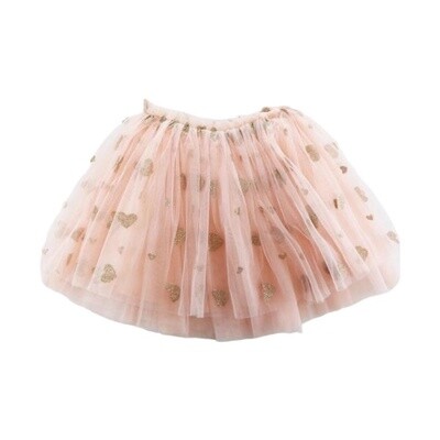 Glitter Heart Tutu Skirt | Pink