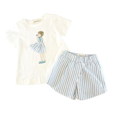 Stripe Skort