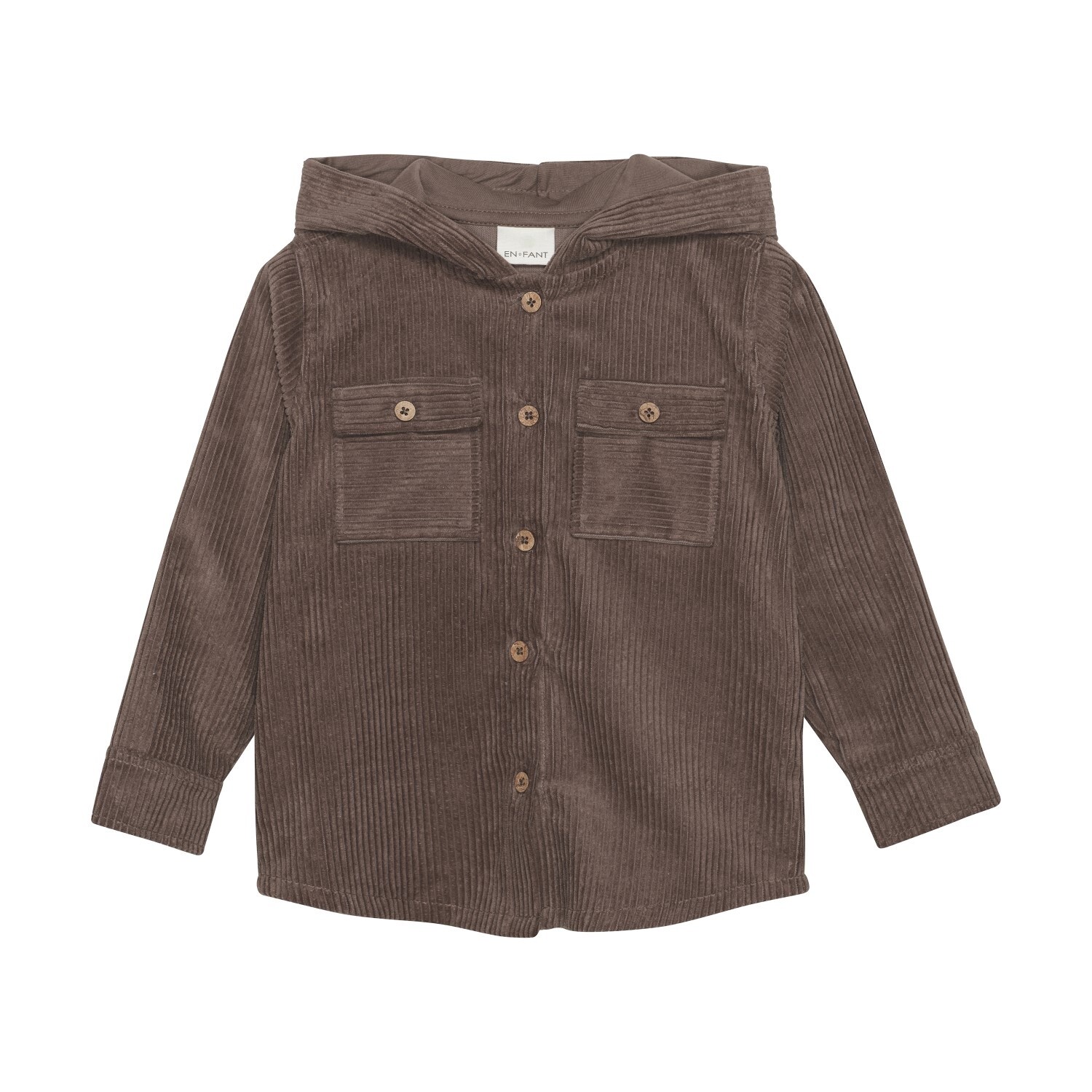 Hood Cardigan Corduroy | Chocolate Chip