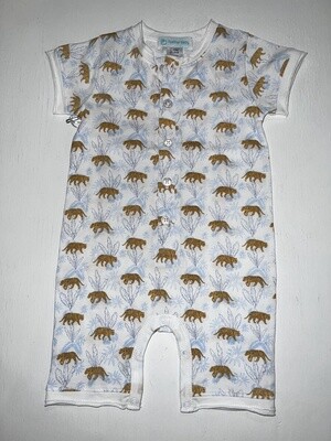 Feather Baby | Henley Romper SS | Tiger