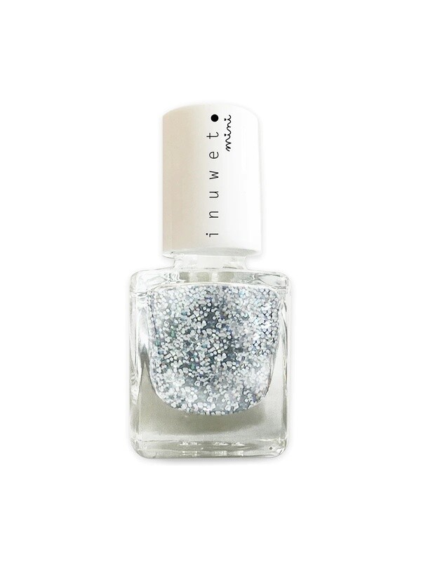 Water Based Nail Polish | Glitter Silver | Vanilla Scent