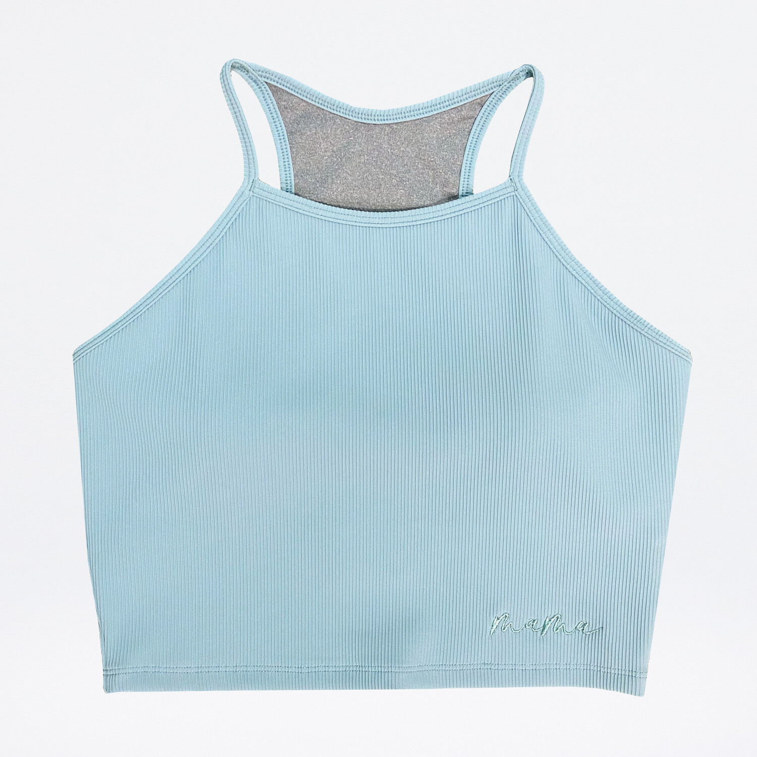 Active Stretch Ribbed Crop Tank | Blue Mama