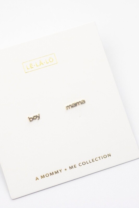 Boy Mama Earring Set