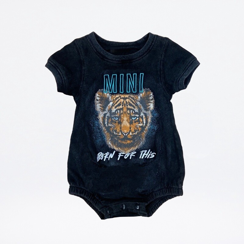 Multi Media Tiger MINI Onesie | Charcoal