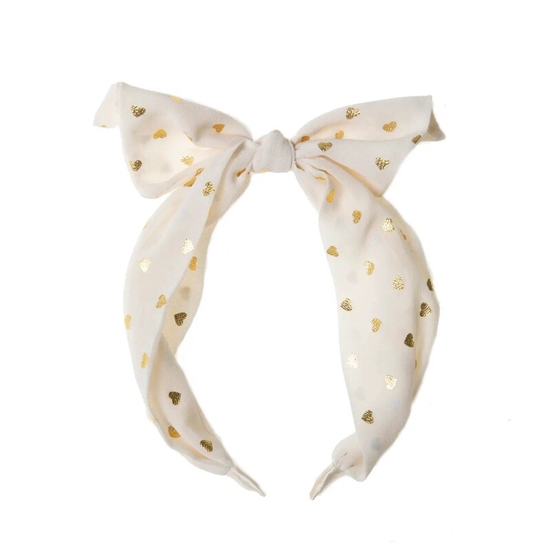 Gold Heart Headband