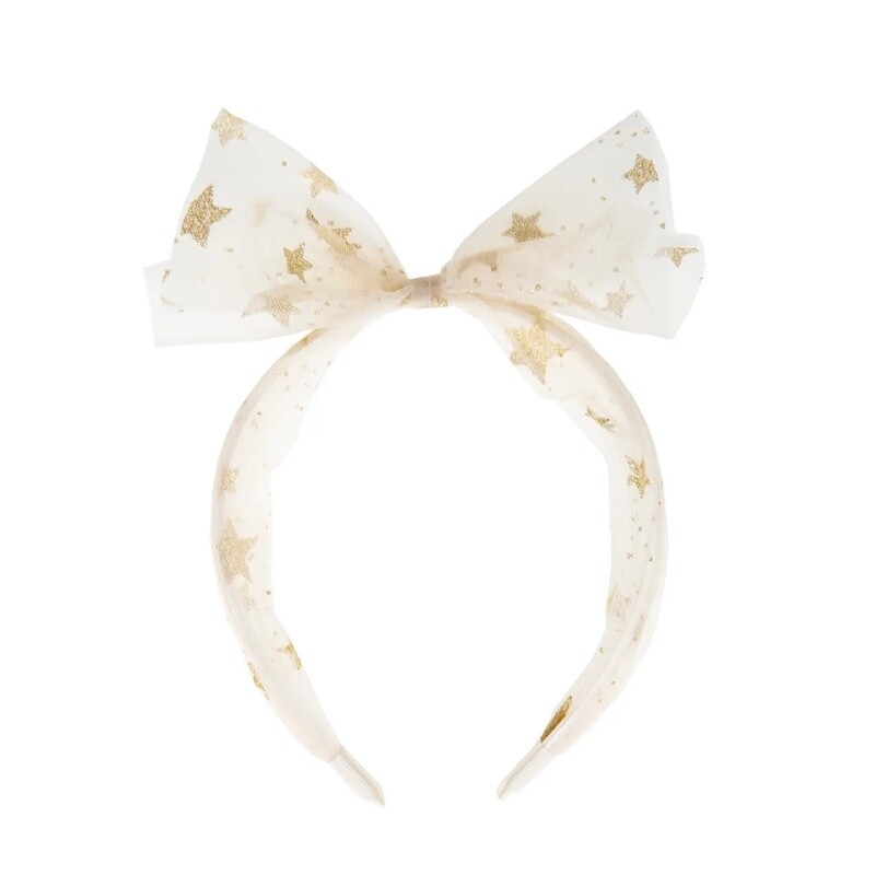 Moonlight Tulle Headband | Gold