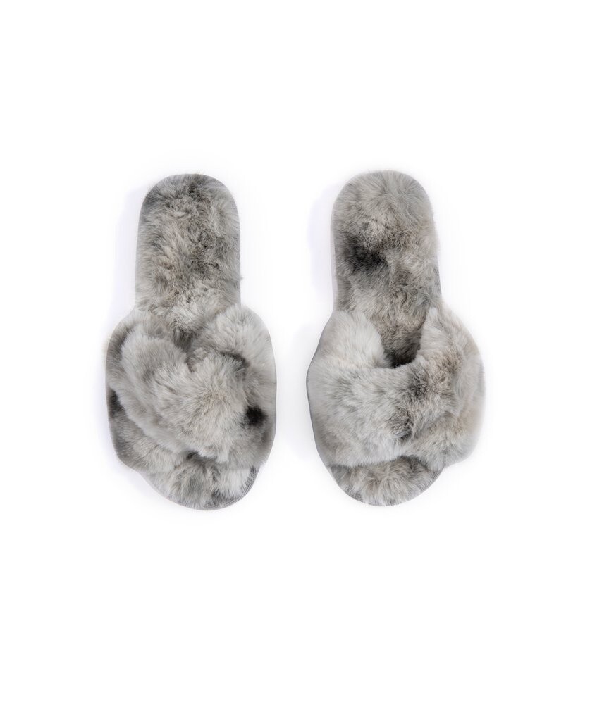 Stowe Tie Dye Slippers | Stone Grey
