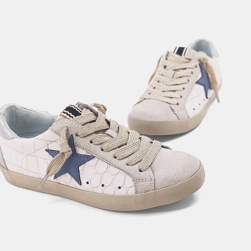Paula Sneaker | Beige Croco