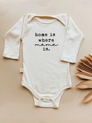 Organic Long Sleeve Bodysuit | Home is Where Mama Is