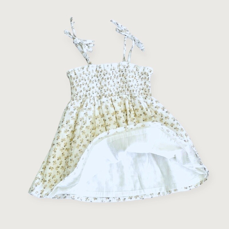 Elena Floral Smocked Baby Dress (Organic Muslin)