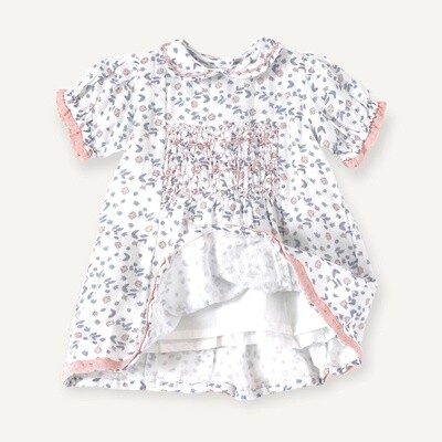 Charlotte Floral Hand-Smocked Baby Dress + Bloomer