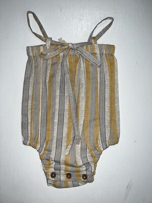 Stripe Bubble Romper | Yellow