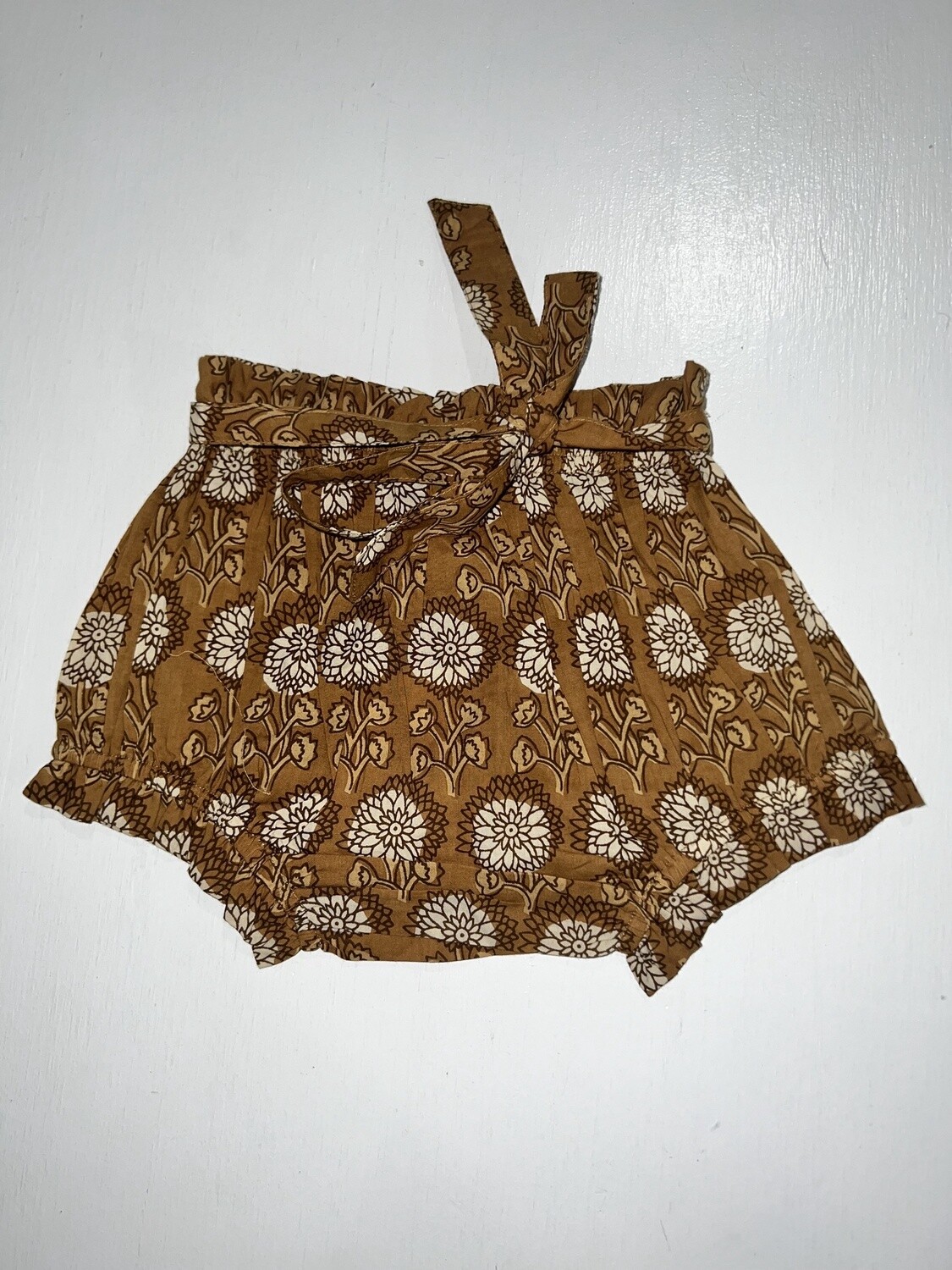 Floral Print Bloomer with Belt Detail