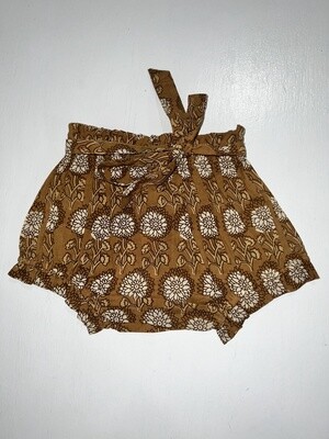 Floral Print Bloomer with Belt Detail