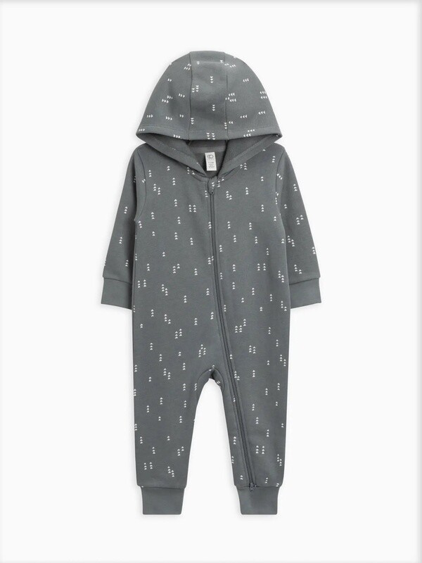 Greer Fleece Hooded Zipper Romper | Agave/Peak