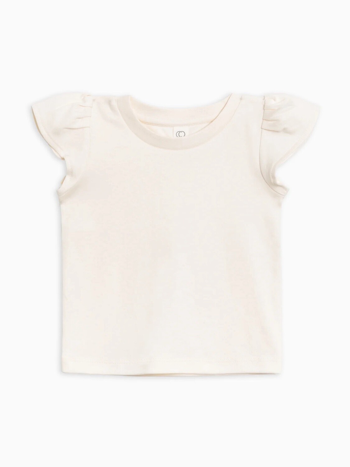 Pearl Petal Sleeve Tee | Ivory