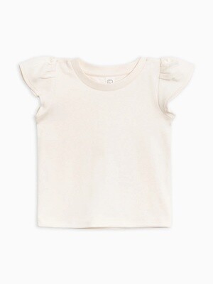 Pearl Petal Sleeve Tee | Ivory