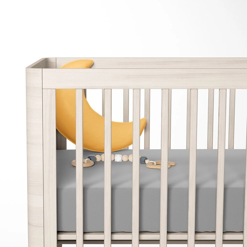 100% Organic Cotton Crib Sheet | Grey