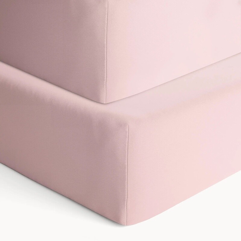 100% Organic Cotton Crib Sheets 2 Pack |  Pink