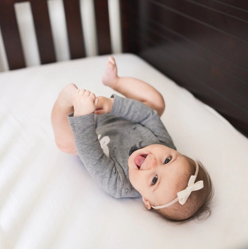 100% Organic Cotton Crib Sheets 2 Pack | White