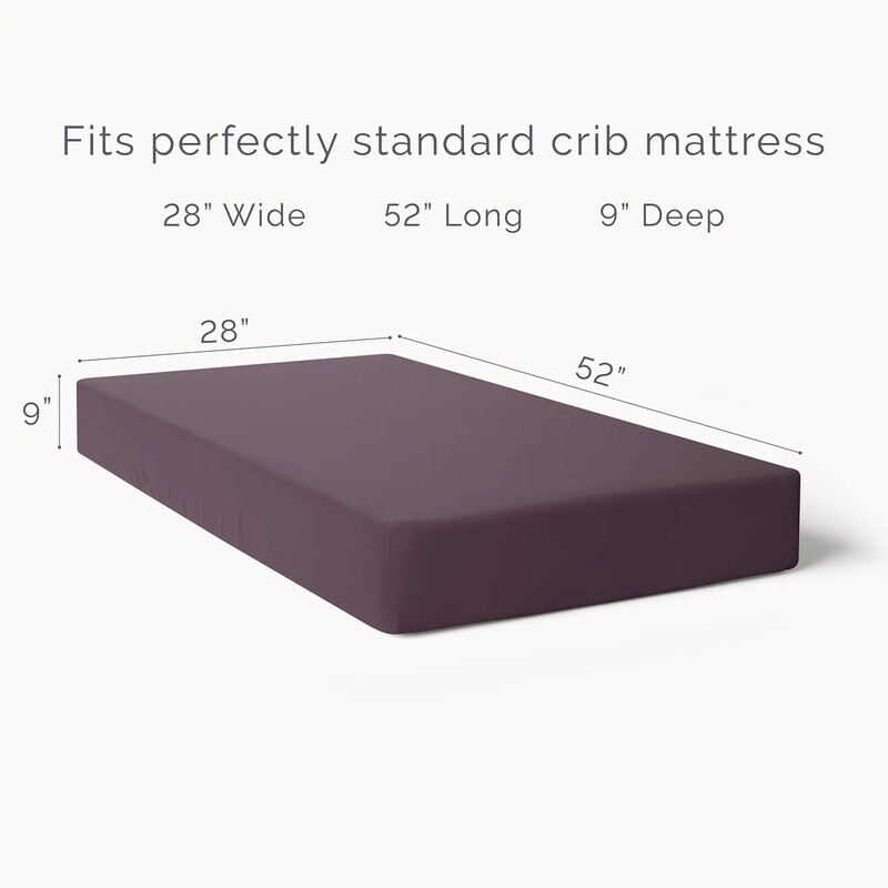 100% Organic Cotton Fitted Crib Sheet | Fig