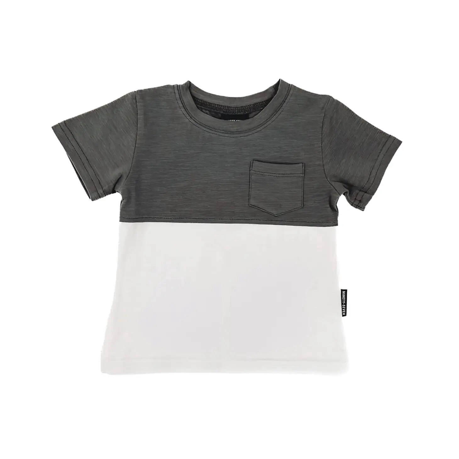 Pocket Tee | Charcoal Color Block Tee