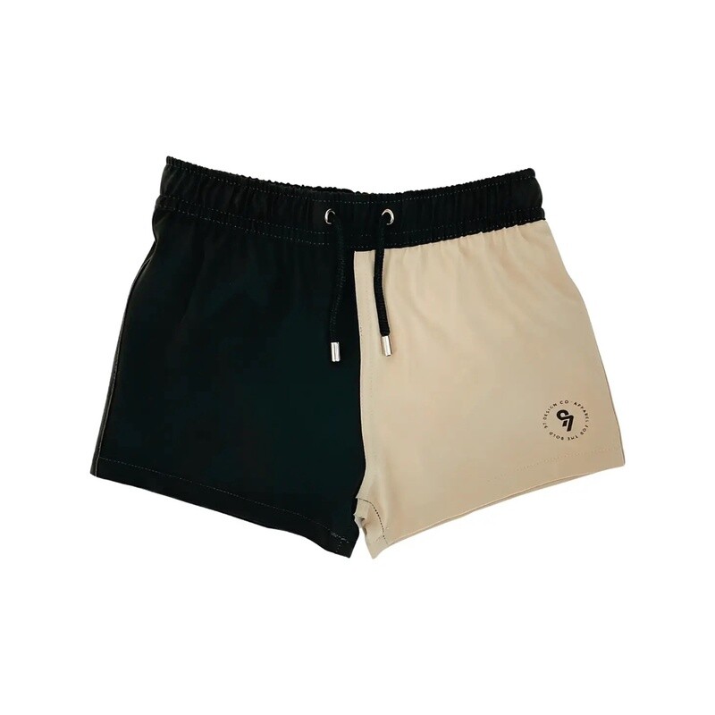 Swim Trunks | Black Color Block