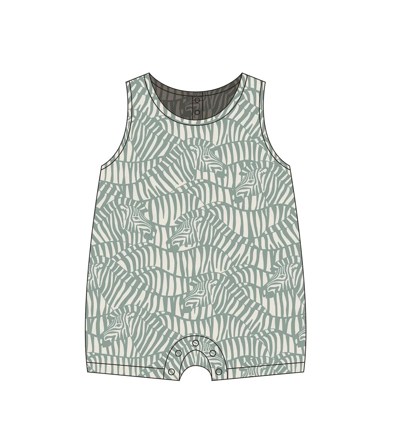 Zebra Print Muslin Coverall
