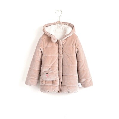 Nude Pink Puffer Jacket