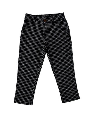 Henry Boys Check Trousers | Black Noir