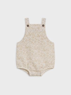 Baby Alani Linen Bubble Overall | Velma Floral / Latte