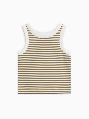 Leni Tank | Greely Stripe / Ivory + Herb