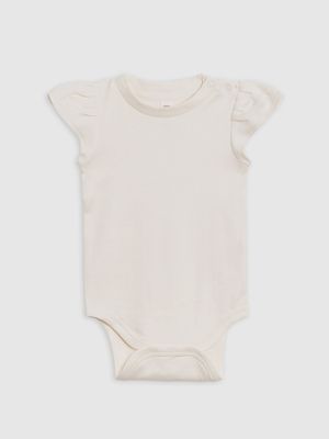 Pearl Petal Sleeve Bodysuit | Ivory