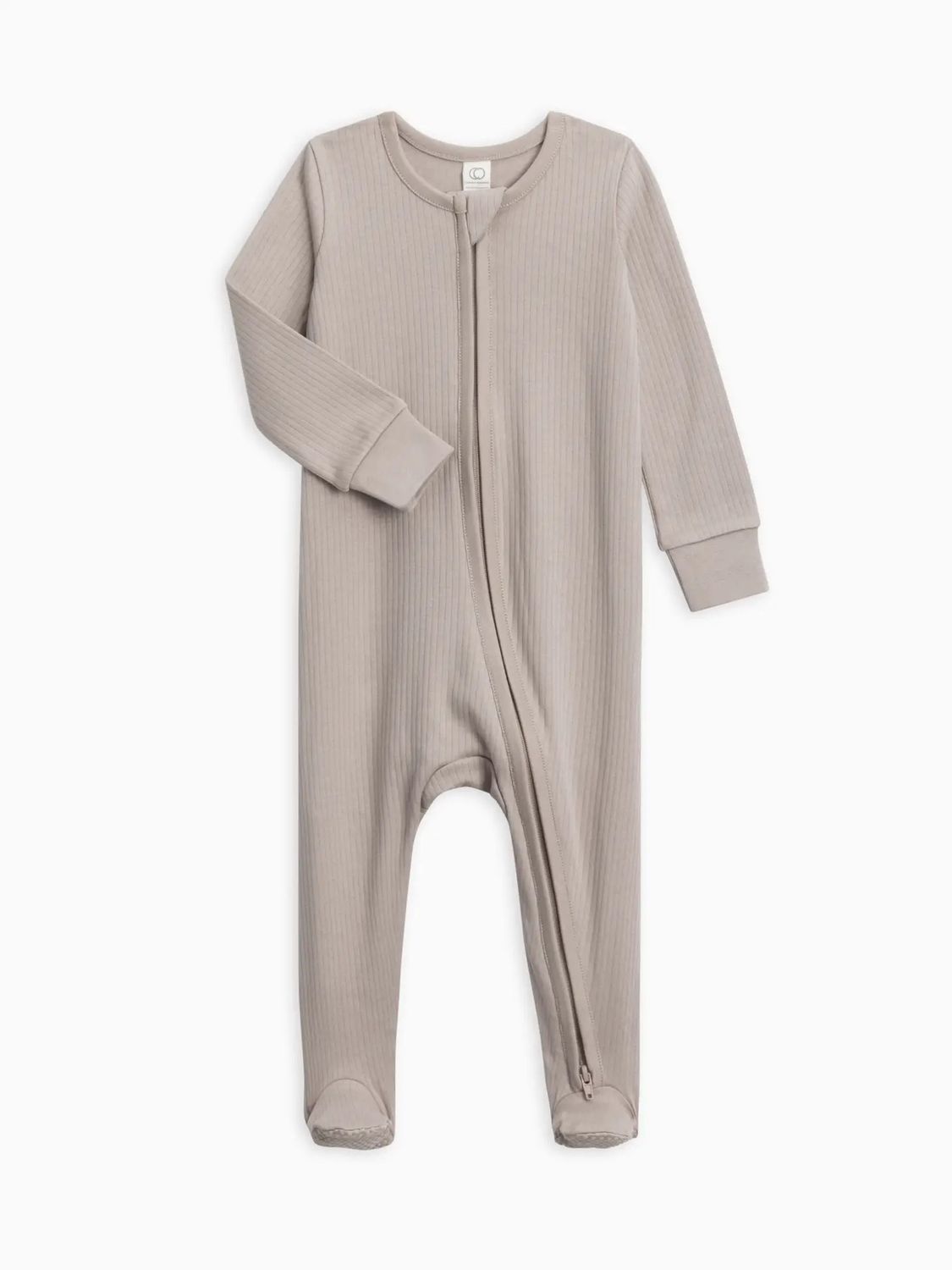 Ribbed Zipper Sleeper | Dove
