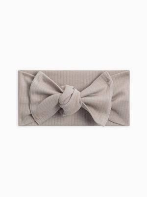 Ribbed Bow Wrap | Dove