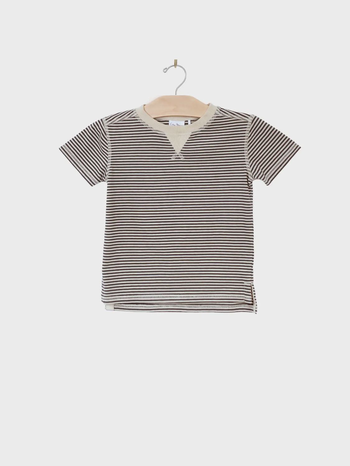 Whistle Patch Tee | Charcoal Stripes