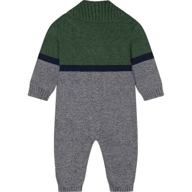 Baby Boys Sweater Knit Coverall | Green