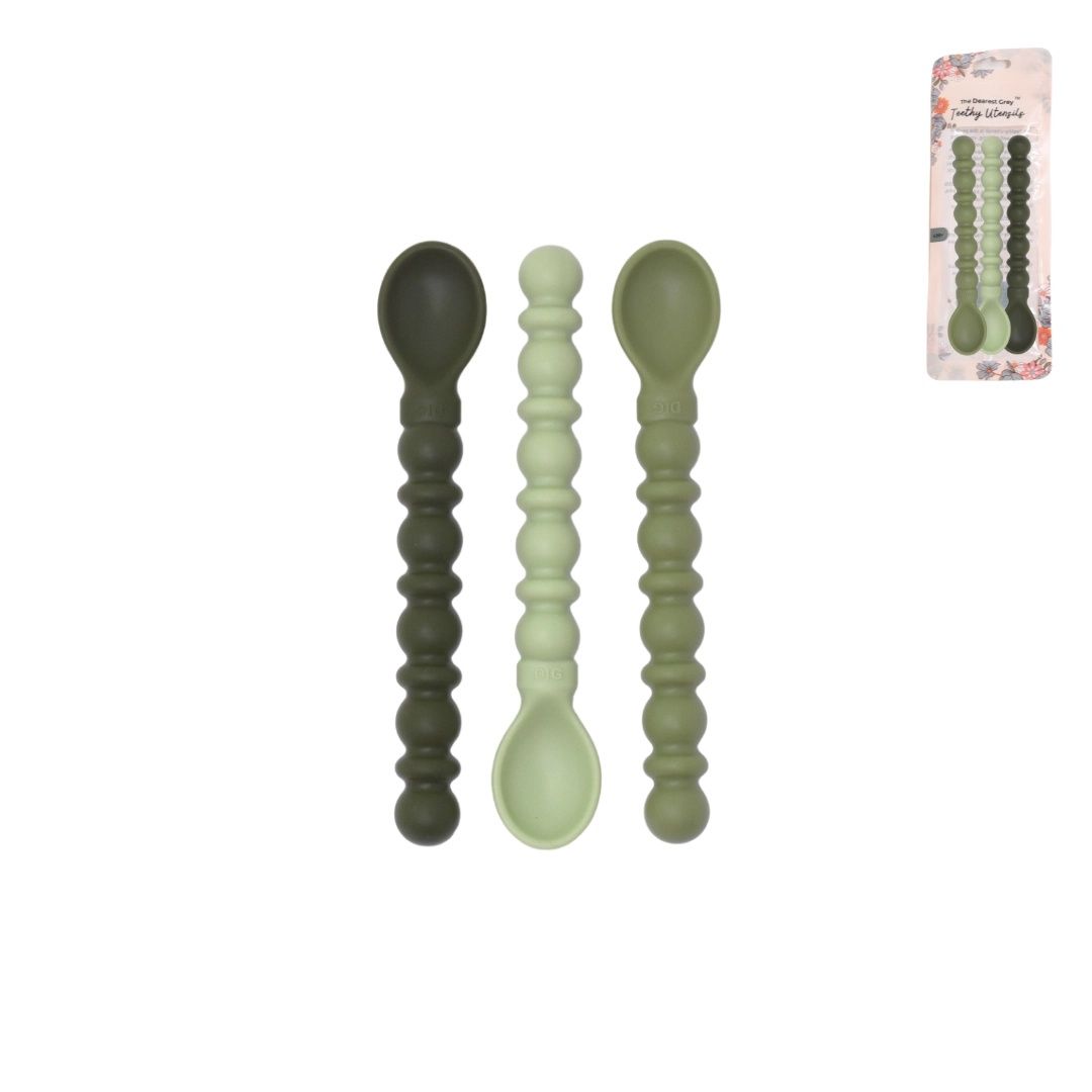 Teethy Utensil | Teether &amp; Spoon In 1| Green Luck