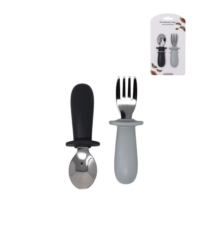 Fork &amp; Spoon Set | Denim &amp; Cloud