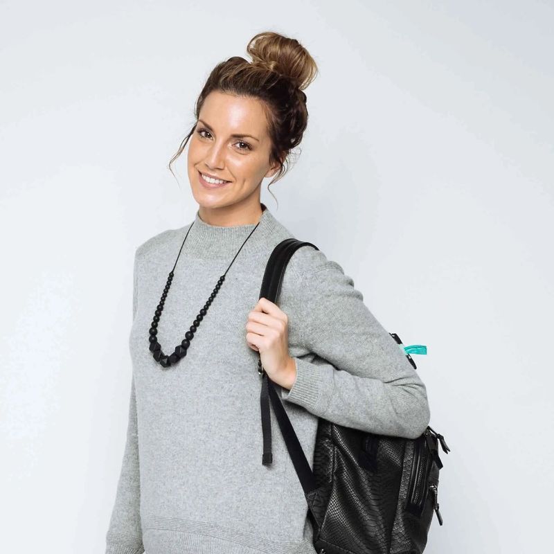 Madison Teething Necklace - Black