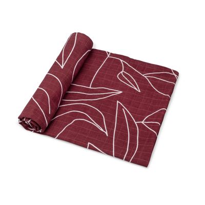 Organic Cotton Muslin Swaddle Blanket | Foliage