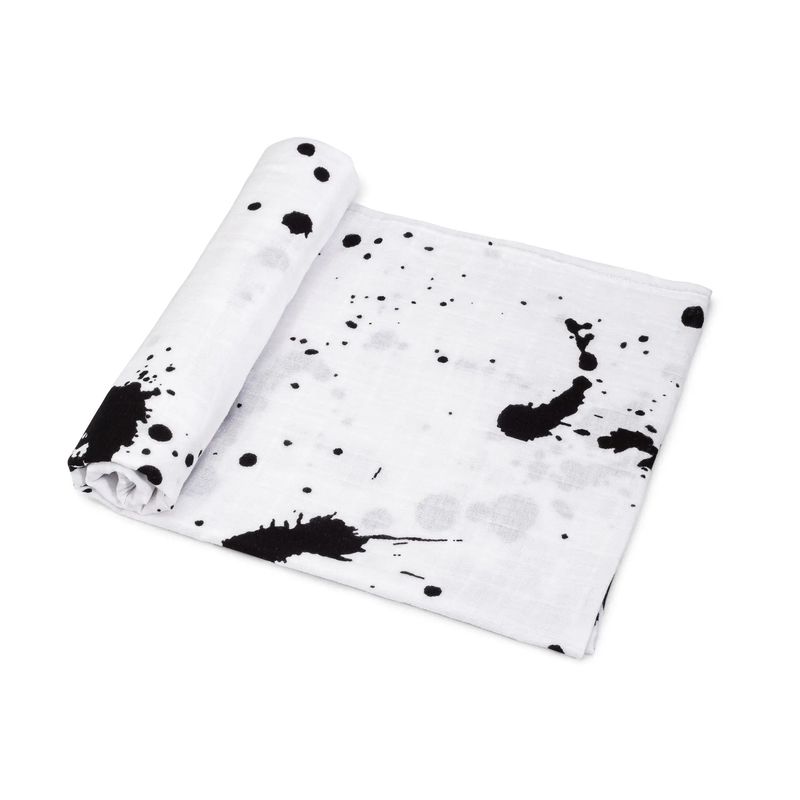 Organic Cotton Muslin Swaddle Blanket | Paint Splatter