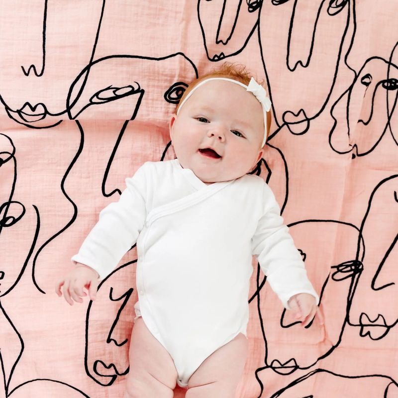 Organic Cotton Muslin Swaddle Blanket | Motherhood
