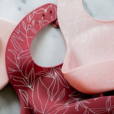 Silicone Baby Bib - Foliage