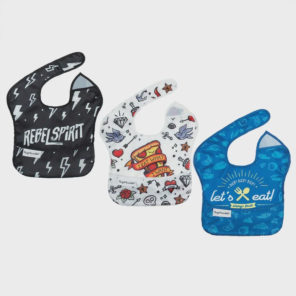 Mess-proof Easy Bibs - 3 Pack