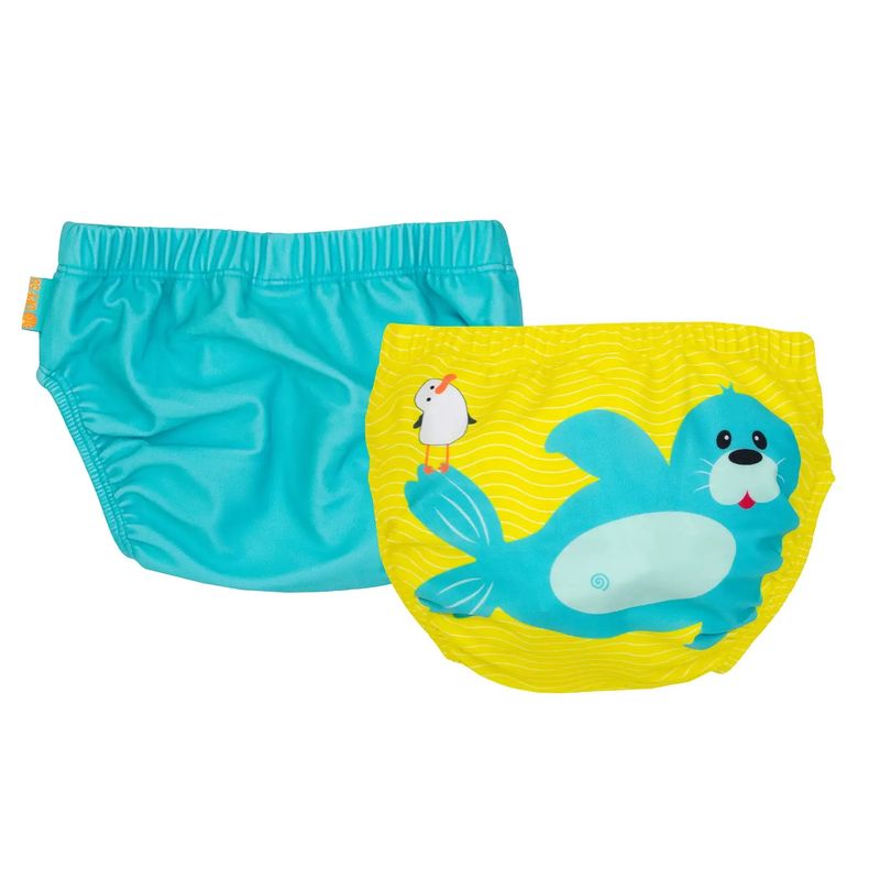 Knit Swim Diaper 2 PC Set | Seal