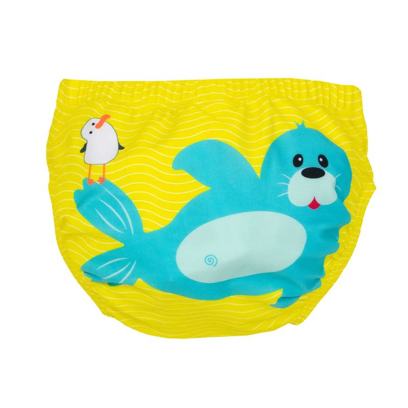 Knit Swim Diaper 2 PC Set | Seal