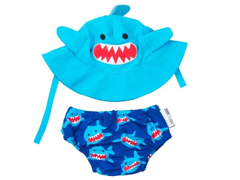 Baby Swim Diaper &amp; Sun Hat Set | Sherman the Shark