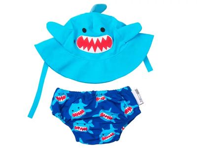 Baby Swim Diaper &amp; Sun Hat Set | Sherman the Shark